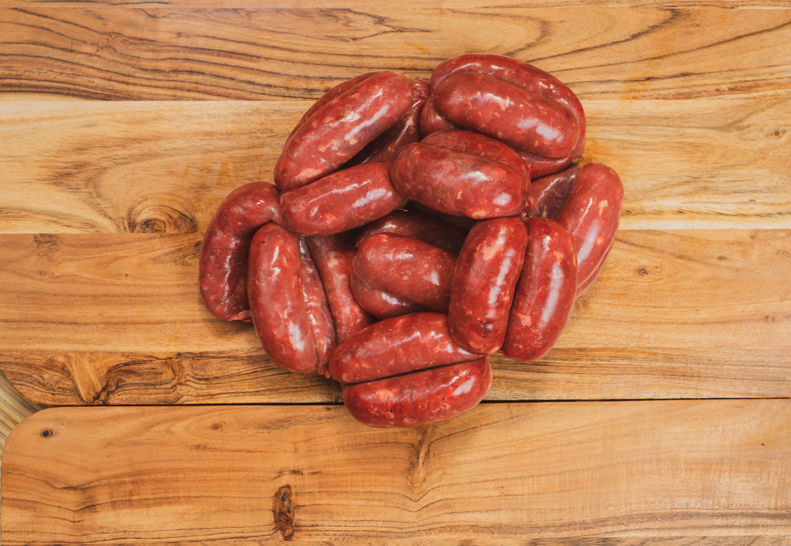 Gourmet dog food: Juicy beef sausages for dogs, a mouthwatering and high-quality protein source