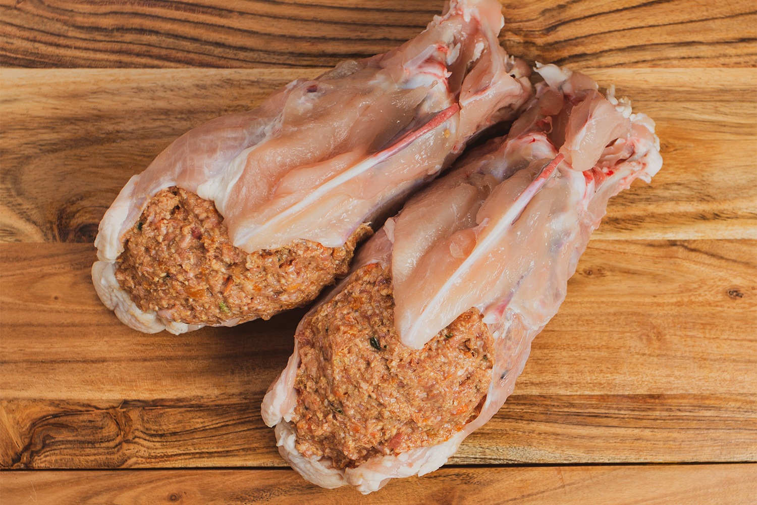 A mouthwatering dog treat - stuffed chicken dog food, featuring a delightful blend of flavours and textures to entice your furry friend.
