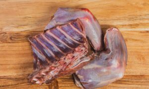 Exotic dog food: Wallaby pieces, a unique and protein-rich delicacy sourced from wallaby meat.